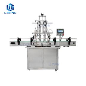 LT-QZDY4 Automatic 4 Heads Servo Piston Pump Juice Beverage Quantitative Cosmetic Bottle Liquid Filling Machine