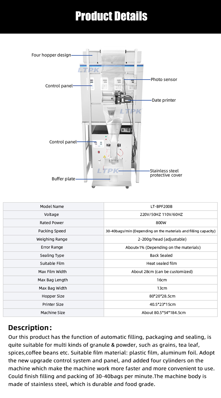 Automatic Back Seal Powder Granule Sachet Packaging Machine.jpg