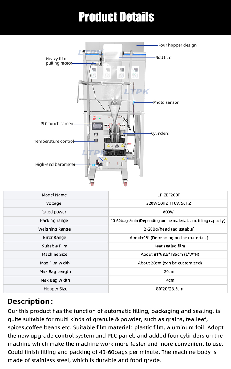 new design medicinal materials screws fertilizers racking filler weighting machine four side sealing packaging machine.jpg