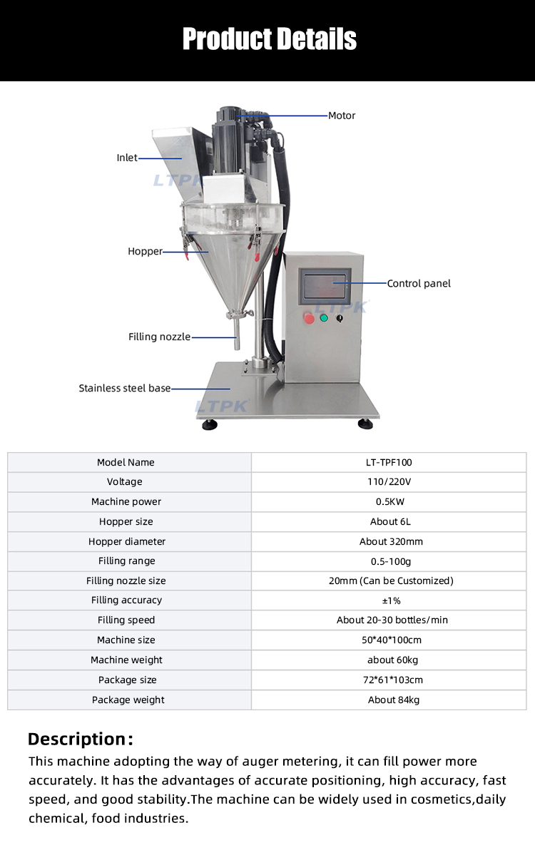 Hot Sale Semi Automatic Auger Filler Check Weigher Coffee Flour Spice Cocoa Powder Filling Machine.jpg