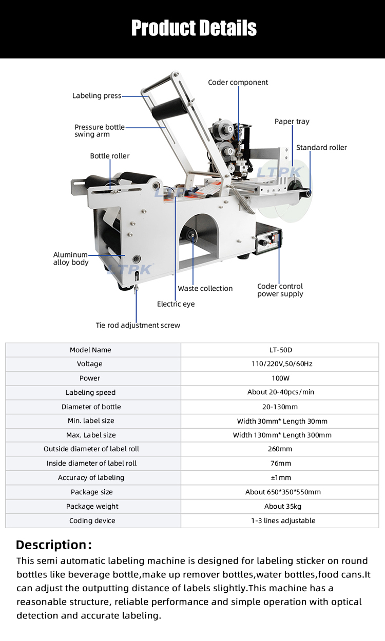 Simple Manual Labeling Machine Round Bottle Adhesive Sticker With Handle Labeling Machine Wine Bottle Small Packing Machine.jpg