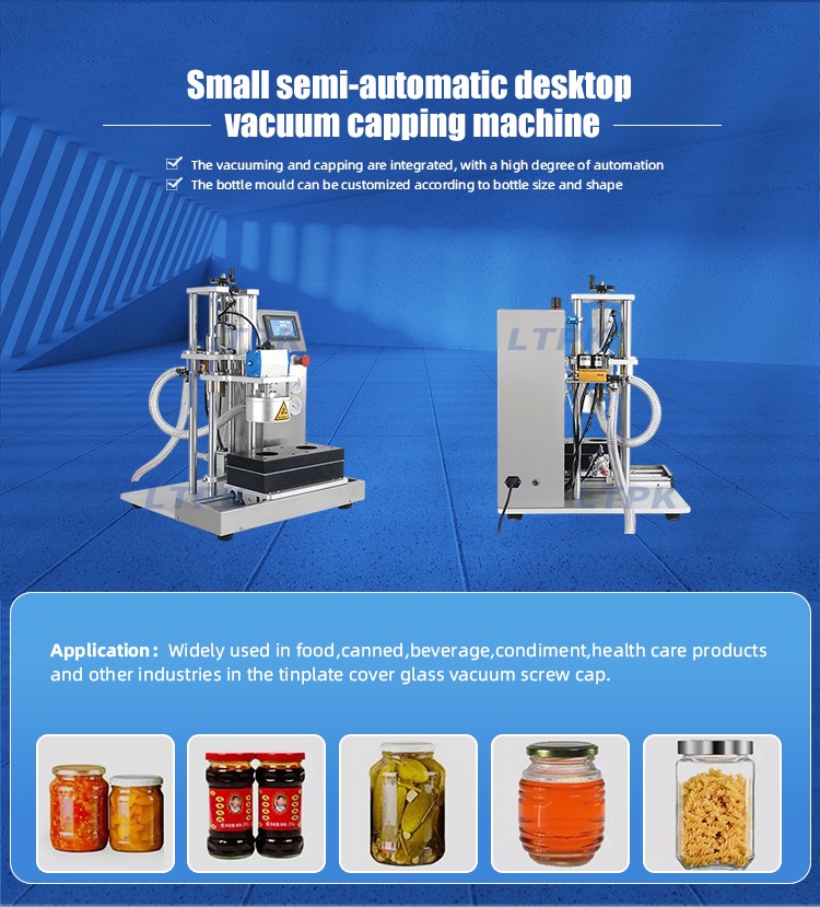 Benchtop Semi Automatic Desktop Glass Bottle Tabletop Twist Off Cap Vacuum Jar Capping Machine.jpg