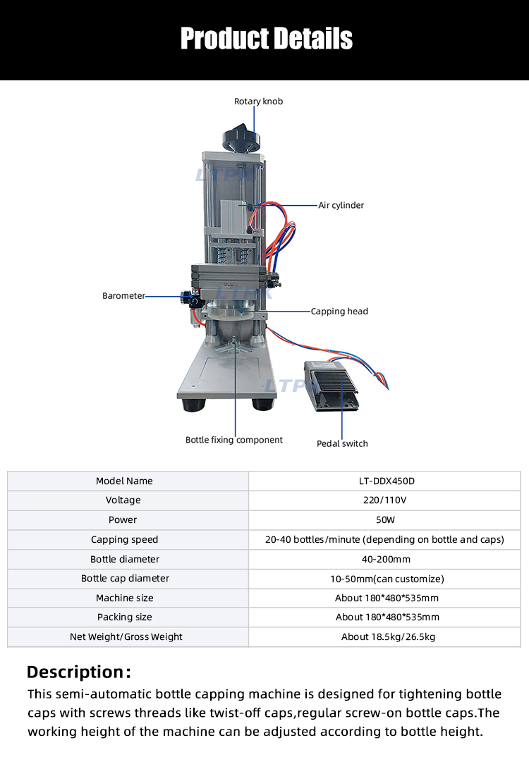 semi automatic electric plastic glass bottle cans jar screwing capping sealing packing machine.jpg