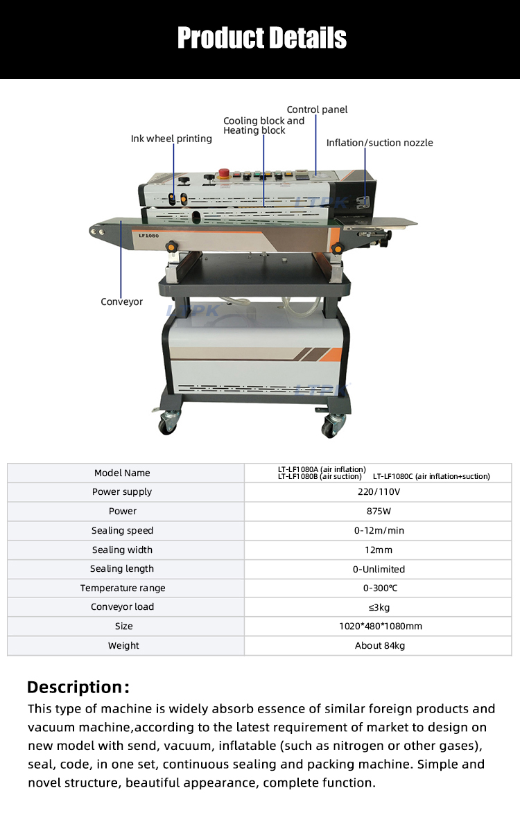 Air Suction Continuous Band sealing machine for plastic bag food nitrogen flushing vacuum sealer.jpg